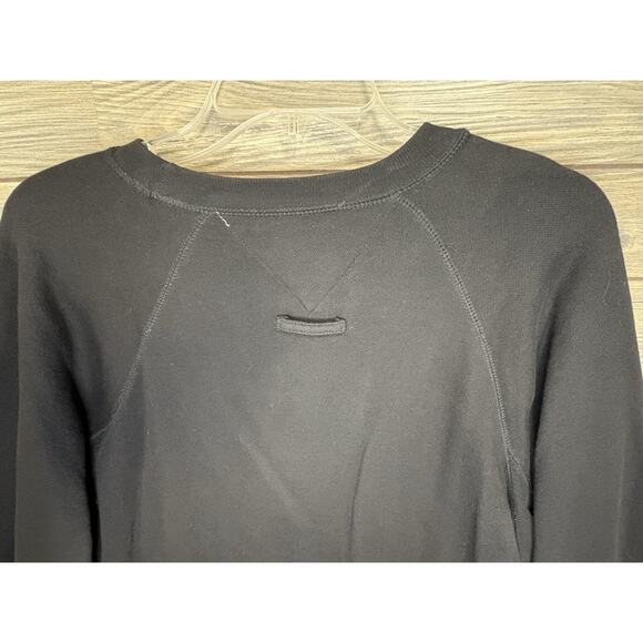 Vintage Tommy Hilfiger Sweatshirt Size Sm Black Cotton Crewneck Logo Patch 90s - Picture 10 of 10